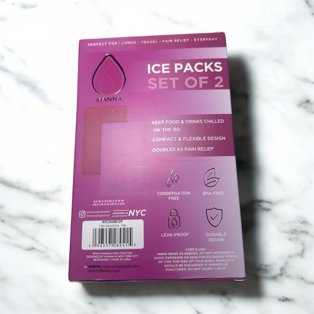 Manna Soft Ice Packs‎ Set Of 2 Pink
